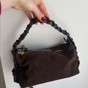 Marlon suede purse color chocolate